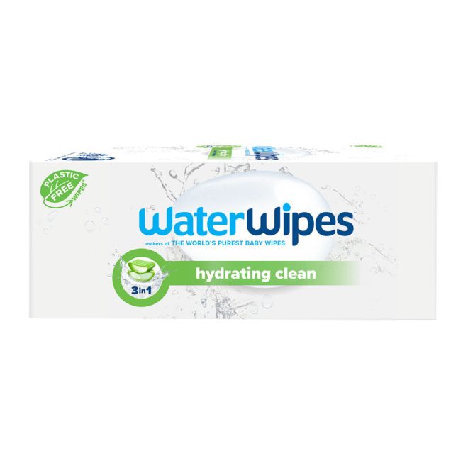 WaterWipes Hydrating Clean Nedves Törlőkendő Aloe Vera és Grapefruitmag Kivonattal 360db - Műanyagmentes, Hidratáló és Gyengéd Bőrtisztítás
