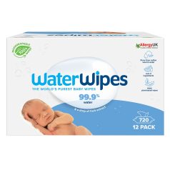   WaterWipes Biodegradable Nedves Törlőkendő 12x60db - Biológiailag Lebomló, Érzékeny Bőrre, Gyengéd Bőrtisztítás