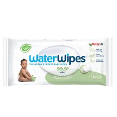   WaterWipes Biodegradable Nedves Törlőkendő Szappanbogyó Kivonattal 60db - Biológiailag Lebomló, Érzékeny Bőrre, Gyengéd Tisztítás