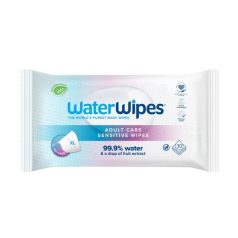   WaterWipes BIO Adult Care Sensitive Nedves Törlőkendő 30db - Műanyagmentes, Érzékeny Bőrre, Gyengéd Tisztítás