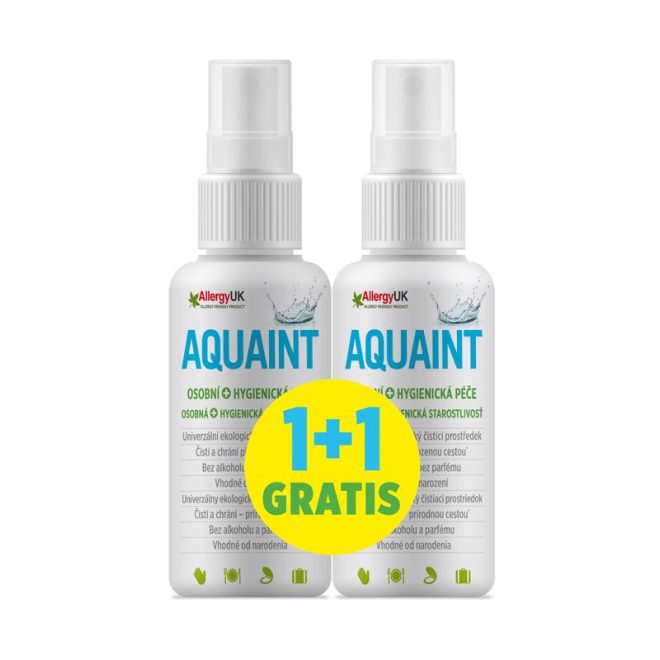 Aquaint Természetes Alkoholmentes Fertőtlenítő Folyadék 2x50ml