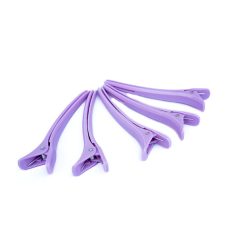   Professzionális Hajelválasztó Csipesz 12cm Lila Hajhosszabbításhoz és Hajformázáshoz Ideális 1db