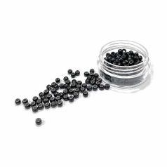   Szilikon Nano Gyűrű I-TIP Hajhosszabbításhoz Fekete Színben 100db