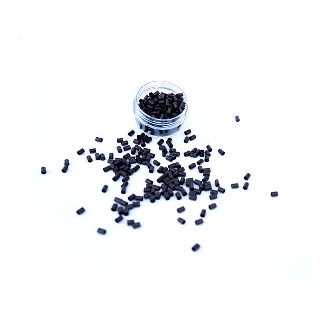 Mini Hüvely Perem Nélkül Hajhosszabbításhoz Sötétbarna 100db Szilikon Alumínium Kivitel 3x3x5mm #3