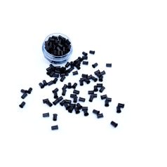   Mikro Hüvely Hajhosszabbításhoz Réz Szilikonmentes Nélkül Peremes Sötétbarna 100db #3 - Hossz 4mm, Belső Átmérő 2.4mm, Külső Átmérő 3mm