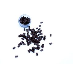   Mikro Hüvely Hajhosszabbításhoz Réz Szilikonmentes Nélkül Peremes Középbarna 100db #5 - Hossz 4mm, Belső Átmérő 2.4mm, Külső Átmérő 3mm