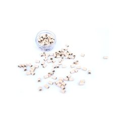   Mikro Hüvely Hajhosszabbításhoz Réz Szilikonmentes Nélkül Peremes Középszőke 100db #6 - Hossz 4mm, Belső Átmérő 2.4mm, Külső Átmérő 3mm