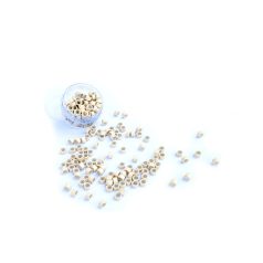   Mikrogyűrű Hajhosszabbításhoz Szilikonnal Világosszőke 100db #13 - Hossz 4mm, Belső Átmérő 2.4mm, Külső Átmérő 6mm (5030)