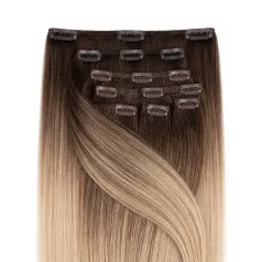 Csatos Emberi Póthaj Classic Ombre Színben 40cm (Szín #OMBRE) - Ombre 40cm Classic 7A Csatos Póthaj 