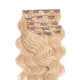 Csatos Hullámos Emberi Póthaj Classic Mézszőke Színben 40cm Body Wave (Szín #22)