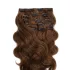 Csatos Hullámos Emberi Póthaj Classic Középbarna Színben 40cm Body Wave (Szín #6)