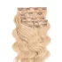 Csatos Hullámos Emberi Póthaj Classic Világos Platinaszőke Színben 40cm Body Wave (Szín #60)