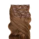 Csatos Hullámos Emberi Póthaj Classic Világosbarna Színben 40cm Body Wave (Szín #8)