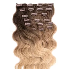  Csatos Hullámos Emberi Póthaj Classic Ombre Színben 40cm Body Wave (Szín #OMBRE)