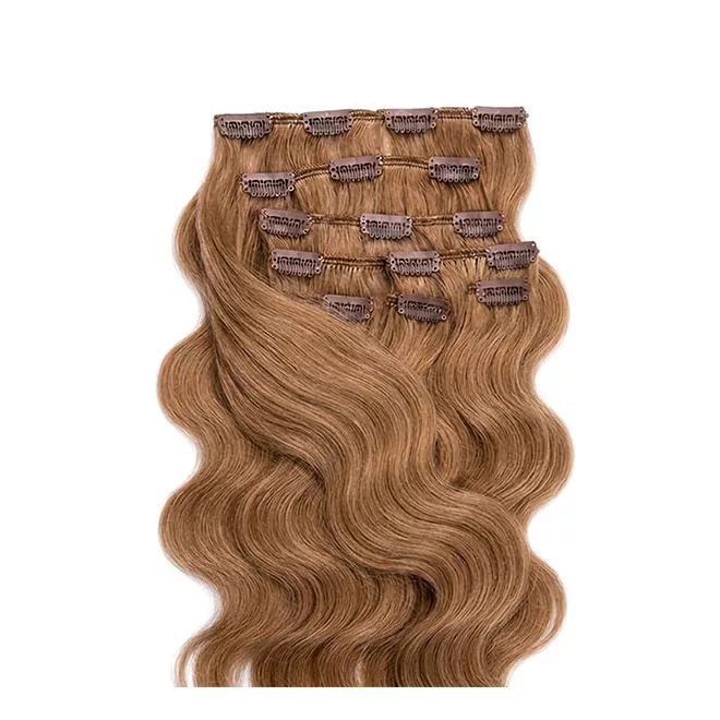 Csatos Hullámos Emberi Póthaj Classic Sötétszőke Színben 50cm Body Wave (Szín #12)