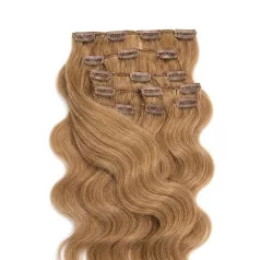   Csatos Hullámos Emberi Póthaj Classic Középszőke Színben 50cm Body Wave (Szín #14)