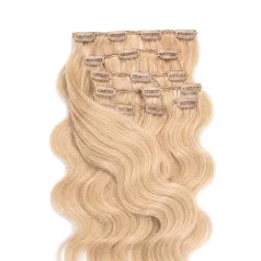   Csatos Hullámos Emberi Póthaj Classic Mézszőke Színben 50cm Body Wave (Szín #22)