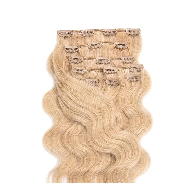 Csatos Hullámos Emberi Póthaj Classic Mézszőke Színben 50cm Body Wave (Szín #22)