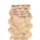 Csatos Hullámos Emberi Póthaj Classic Világosszőke Színben 60cm Body Wave (Szín #24)
