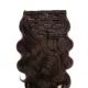 Csatos Hullámos Emberi Póthaj Classic Sötétbarna Színben 60cm Body Wave (Szín #4)