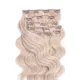 Csatos Hullámos Emberi Póthaj Classic Platinaszőke Színben 60cm Body Wave (Szín #613)