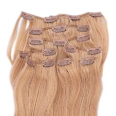   Csatos Emberi Póthaj Középszőke Színben 40cm (Szín #14)