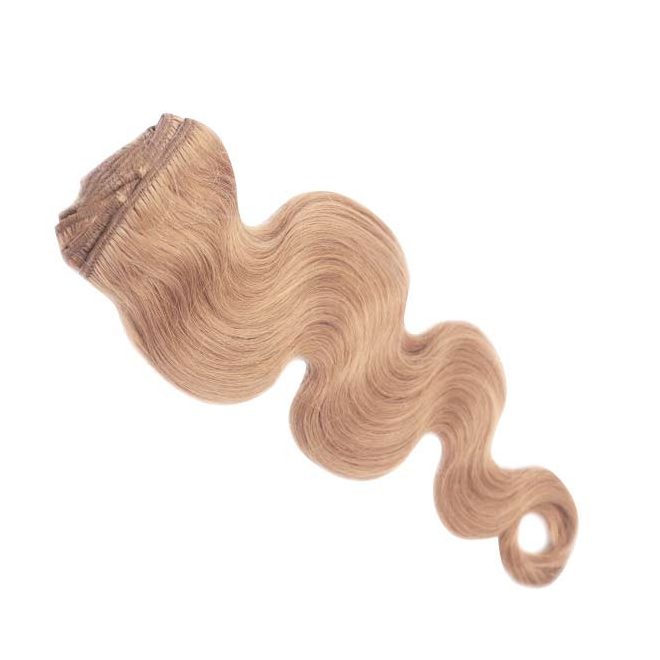 Csatos Hullámos Emberi Póthaj Sötétszőke Színben 40cm Body Wave (Szín #12)
