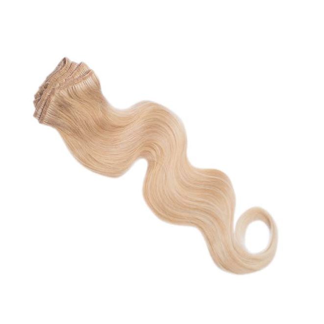 Csatos Hullámos Emberi Póthaj Aranyszőke Színben 40cm Body Wave (Szín #16)