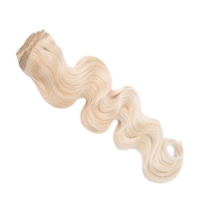 Csatos Hullámos Emberi Póthaj Világosszőke Színben 40cm Body Wave (Szín #24)