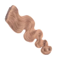   Csatos Hullámos Emberi Póthaj Standard Világosbarna Színben 40cm Body Wave (Szín #8)