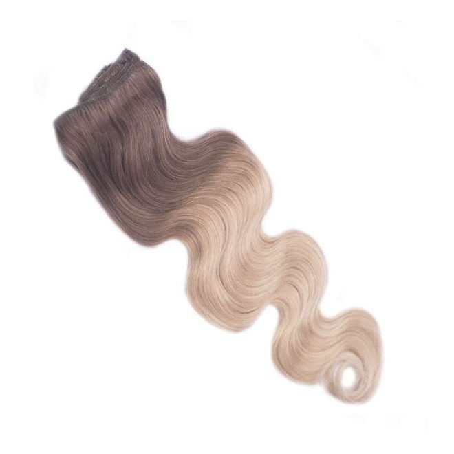 Csatos Hullámos Emberi Póthaj Ombre Színben 40cm Body Wave (Szín #OMBRE)
