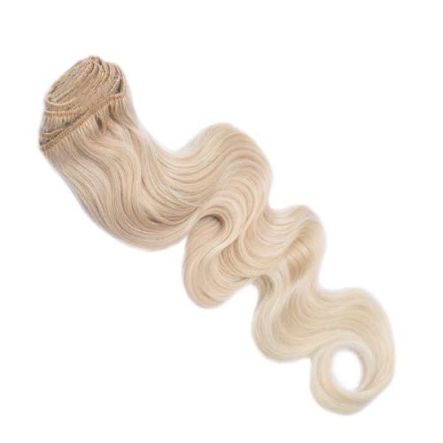 Csatos Hullámos Emberi Póthaj Világos Platinaszőke Színben 50cm Body Wave (Szín #60)
