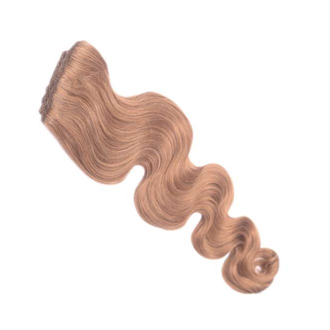 Csatos Hullámos Emberi Póthaj Világosbarna Színben 50cm Body Wave (Szín #8)
