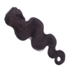   Csatos Hullámos Emberi Póthaj Standard Sötétbarna Színben 60cm Body Wave (Szín #4)