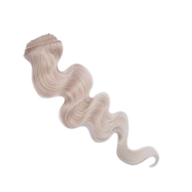 Csatos Hullámos Emberi Póthaj Platinaszőke Színben 60cm Body Wave (Szín #613)