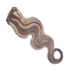   Csatos Hullámos Emberi Póthaj Standard Melírozott Színben 60cm Body Wave (Szín #6/60)