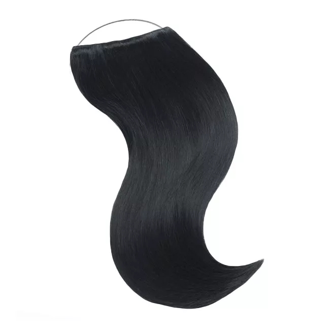 Damilos Flip-In Emberi Póthaj Standard Koromfekete Színben 50cm (Szín #1) – Damilos Flip-In emberi póthaj Koromfekete 50cm #1