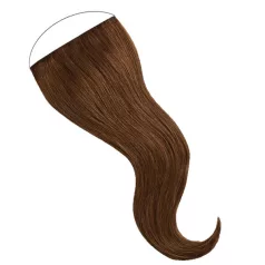 Damilos Flip-In Emberi Póthaj Standard Középbarna Színben 60cm (Szín #6) – Damilos Flip-In emberi póthaj Középbarna 60cm #6