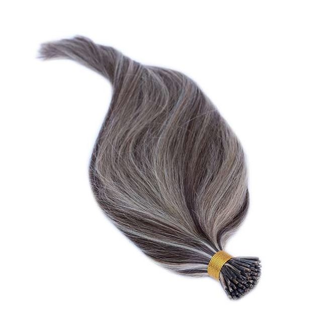 Keratinos I-TIP Emberi Póthaj Mikró Gyűrűzéshez Melírozott 40cm (Szín #6/613)