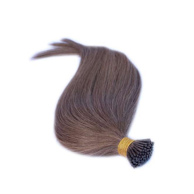 Keratinos I-TIP Emberi Póthaj Mikró Gyűrűzéshez Világosbarna 40cm (Szín #8)