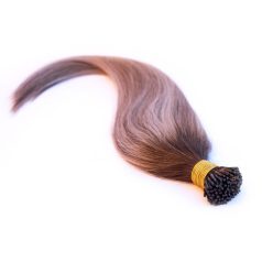   Keratinos I-TIP Emberi Póthaj Mikró Gyűrűzéshez Balayage Aranyszőke - Barna 50cm (4T8/18C)