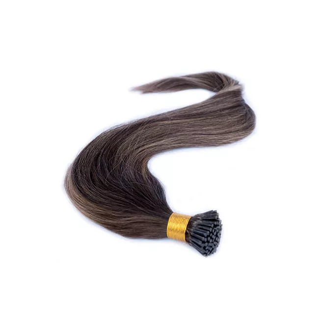 Keratinos I-TIP Emberi Póthaj Mikró Gyűrűzéshez Piano Balayage Sötét Középbarna (R3-3T5)