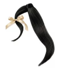   Lófarok Copf Emberi Póthaj Classic Koromfekete Színben 50cm (Szín#1)