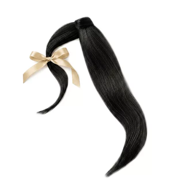 Lófarok Copf Emberi Póthaj Classic Koromfekete Színben 60cm (Szín#1)