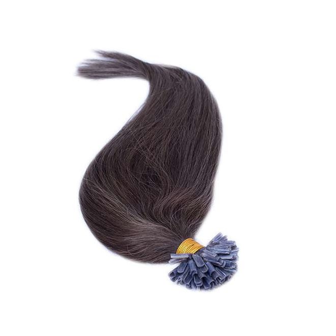 Keratinos U-TIP Emberi Póthaj Hőillesztéshez Sötétbarna 40cm (Szín #4)