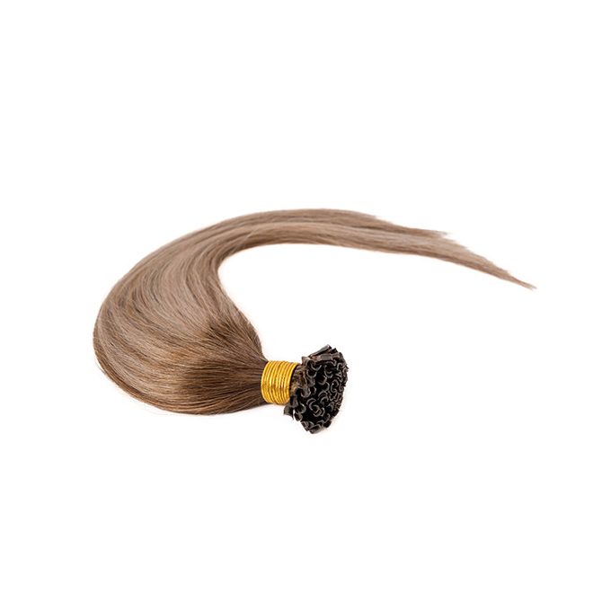 Keratinos U-TIP Emberi Póthaj Mikró Gyűrűzéshez Balayage Aranyszőke - Barna 50cm (4T8/18C)