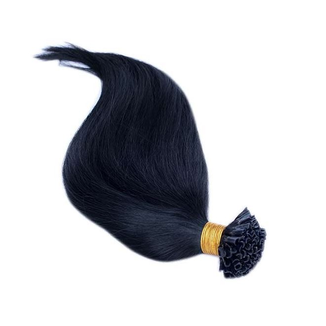 Keratinos U-TIP Emberi Póthaj Hőillesztéshez Koromfekete 60cm (Szín #1)