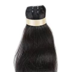   Tresszelt Emberi Póthaj Classic Koromfekete Színben 50cm (Weft Haj #1)