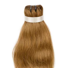  Tresszelt Emberi Póthaj Classic Sötétszőke Színben 50cm (Weft Haj #12)