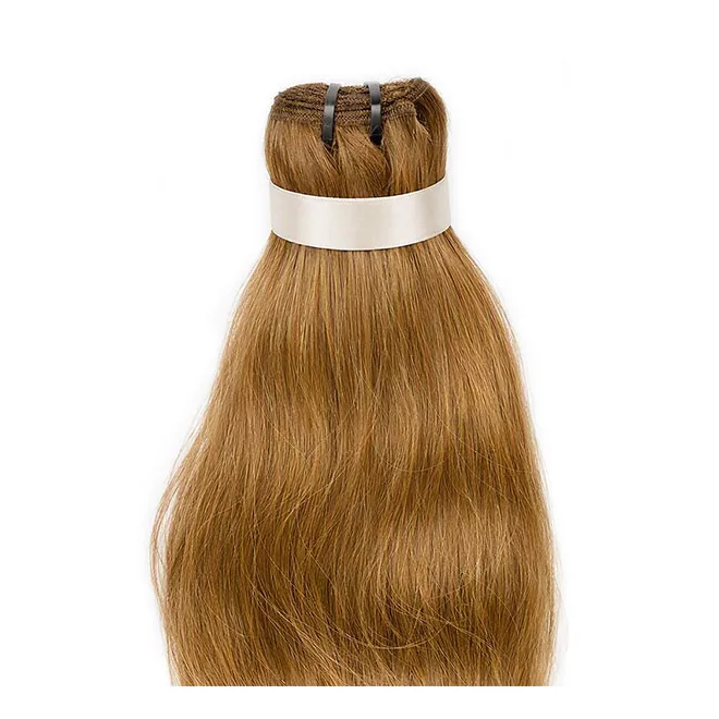 Tresszelt Emberi Póthaj Classic Sötétszőke Színben 50cm (Weft Haj #12)